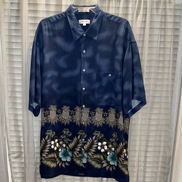 PIERRE CARDIN Men’s Tropical Hawaiian Button Shirt. Sz XL